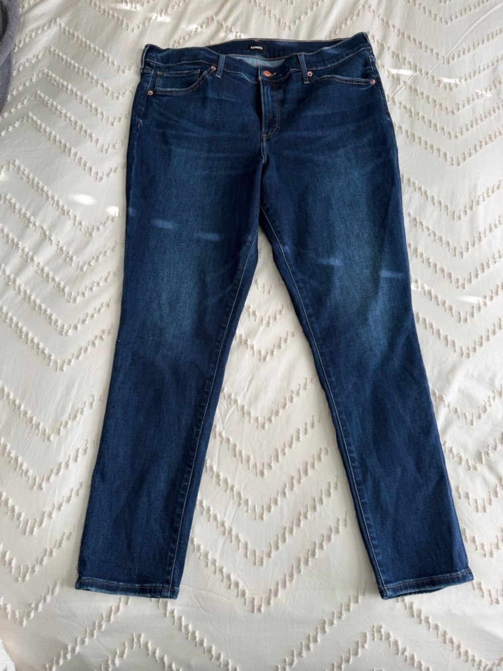 Express Women's Skinny Jeans Dark Blue
